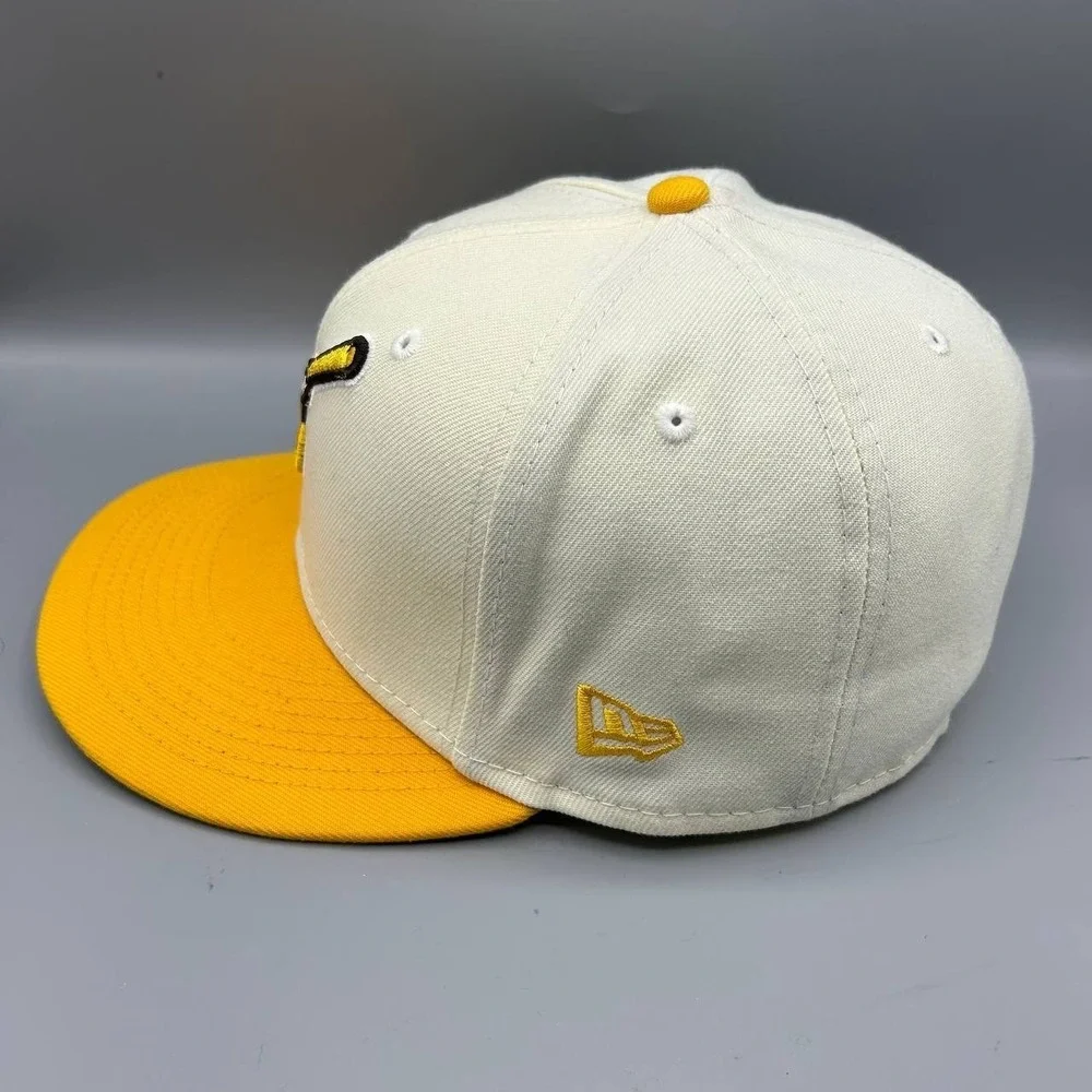 San Diego‎ Padres Hat Men 7 3/8 White Yellow 59Fifty New Era MLB Fitted Cap
